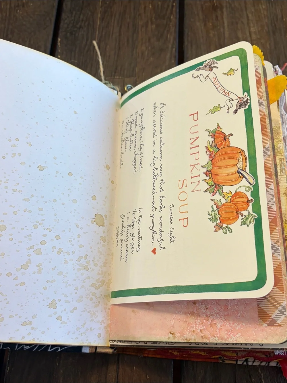 Fall Autumn Junk Journal Softcover Give Thanks Gather Thankful Decorated 3 Sig